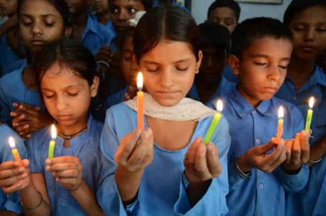 Children across India said prayers for those who died. Picture: Getty