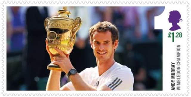 The Royal Mail have produced a series of stamps commemorating Andy Murray's Wimbledon win. Picture: PA