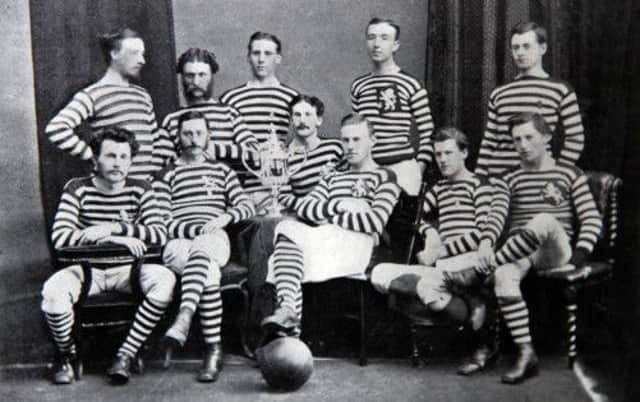 The first official picture of Queens Park team from season 1873-74. Picture: Hemedia