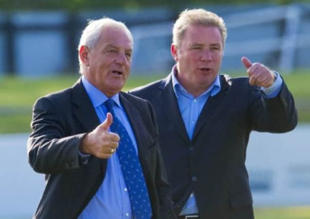 Rangers Chairman Walter Smith with manager Ally McCoist. Picture: SNS