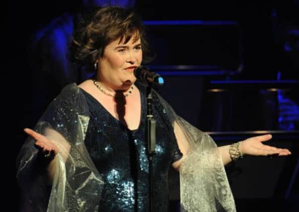 Susan Boyle pictured in concert in Edinburgh. The singer has revealed she will be voting No. Picture: Jane Barlow