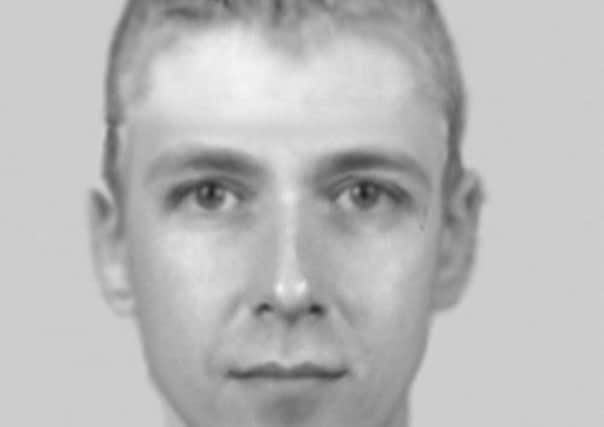 An 'evo-fit' image of a man suspected of raping a teenage girl in a woodland area of Cambuslang, South Lanarkshire. Picture: PA