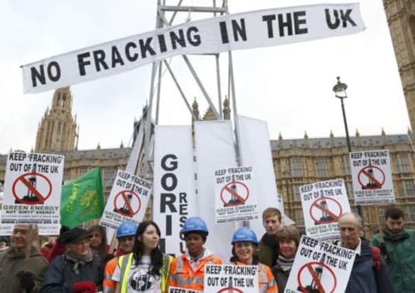 The Chancellor is gambling that £100,000 pay-offs to communities will quieten protests about fracking. Picture: AFP