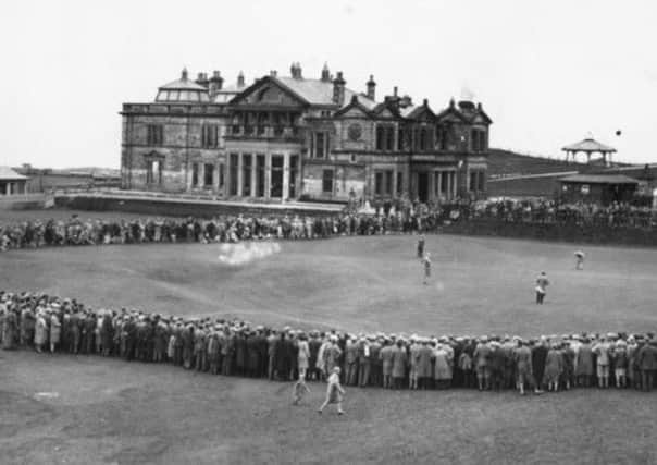 The 1929 Women's Open at St Andrews. Almost a century later, women are still not allowed in the R&A clubhouse. Picture: Getty