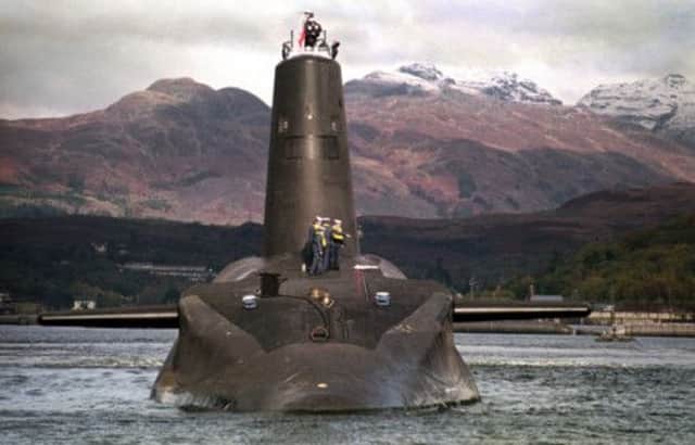 The Trident-carrying submarines are based at Faslane in the west of Scotland and have formed part of the UK's nuclear deterrent since the Cold War. Picture: PA