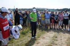 Martin Laird's nine at the third hole dumped him from being one of the front runners back into the pack. Picture: Jane Barlow