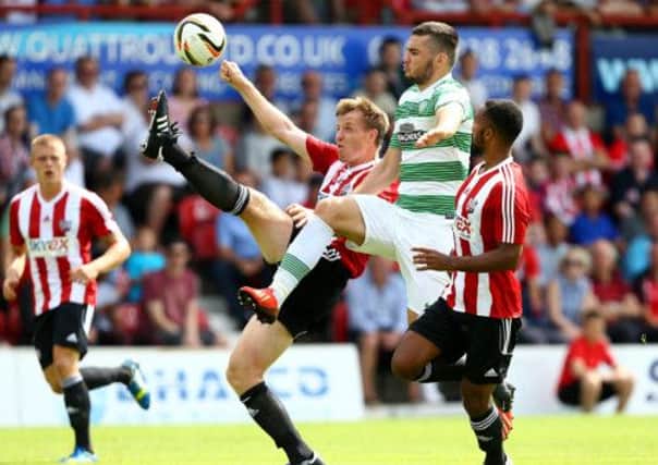 Striker Tony Watt played well for Celtic, chipping in with two assists. Picture: Getty