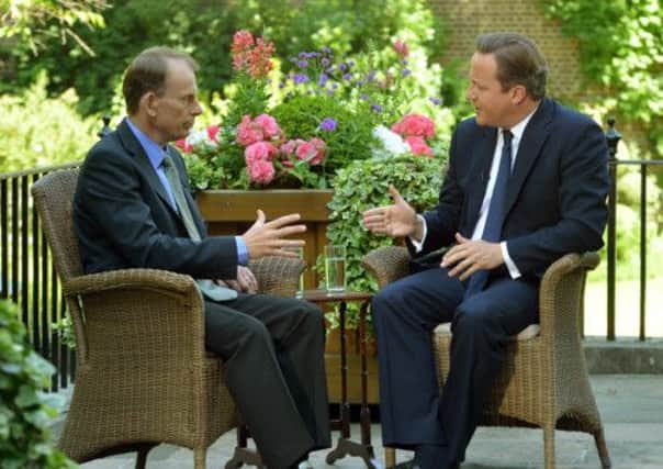 David Cameron is interviewed by Andrew Marr yesterday. Picture: Getty