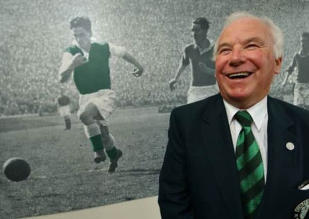 Lawrie Reilly, pictured at the opening of the exhibition commemorating his former team-mate Gordon Smith. Picture: Submitted