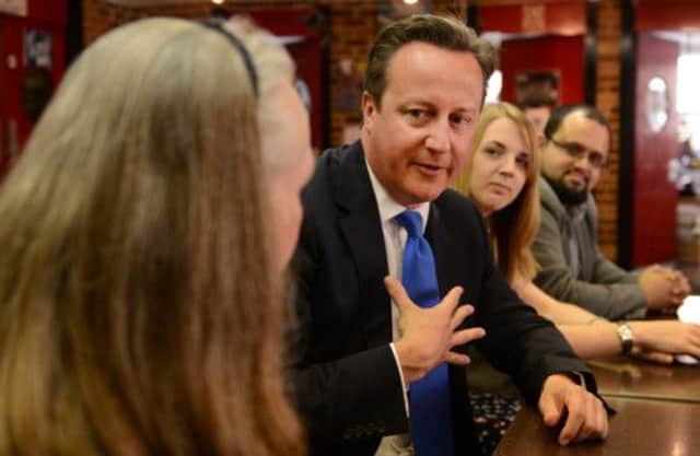 David Cameron meets youth workers in Westminster before his speech on internet safety. Picture: PA