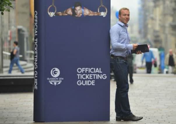 Sir Chris Hoy launches the One Year To Go countdown to the 2014 Commonwealth Games in Glasgow. Picture: Robert Perry