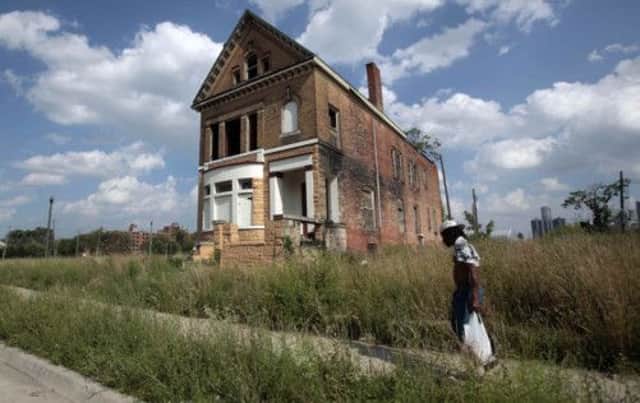 Oncevibrant neighbourhoods in Detroit are now crumbling and weedinfested. Picture: Rebecca Cook/Reuters