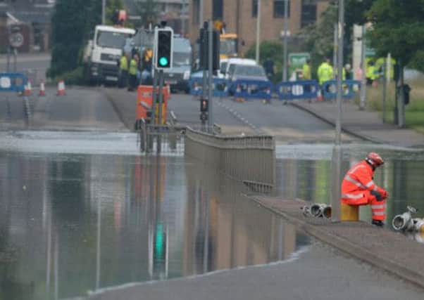 Flooding on Maryhill Road in Glasgow earlier this month. Picture: Hemedia