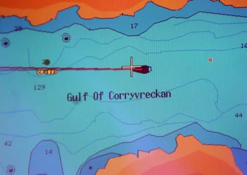 The Corryvreckan seen on a GPS screen. Picture: TSPL