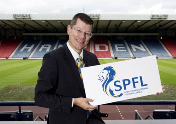 The SPFL's newly-appointed chief executive Neil Doncaster was all smiles at Hampden for the launch of the new Scottish Premiership brand. Picture: SNS