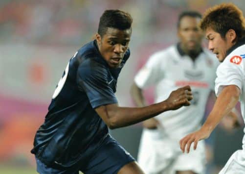 Wilfried Zaha in action against Osaka. Picture: Getty