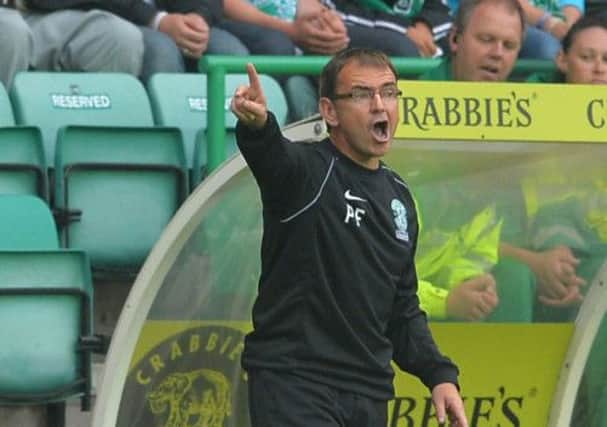 Pat Fenlon's side suffered a 7 goal defeat during Hibs' match against Malmo. Picture: Getty