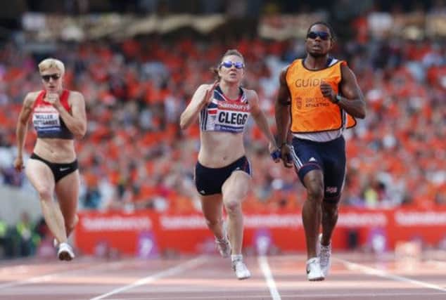 Scot Libby Clegg managed to record a seasons best time while winning the 100m at the Anniversary Games. Picture: Reuters