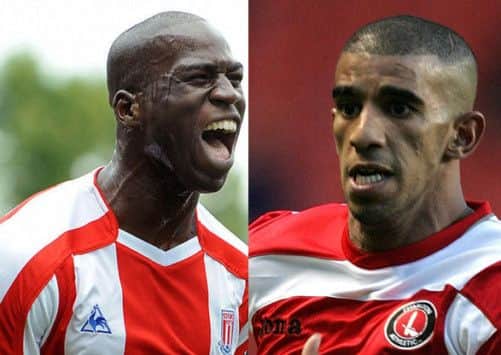 Mamady Sidibe, left, and Hameur Bouazza. Pictures: PA