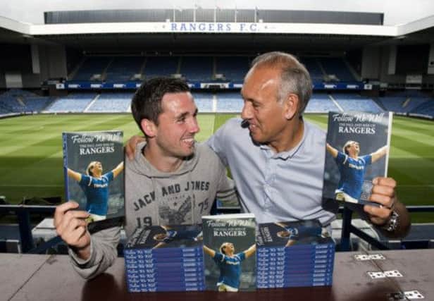 Nicky Clark joined  former Rangers favourite Mark Hateley at the launch of a new book relating to the clubs dramatic liquidation. Picture: SNS