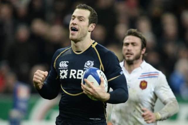 Tim Visser runs in a try at this year's Six Nations. Picture: Getty