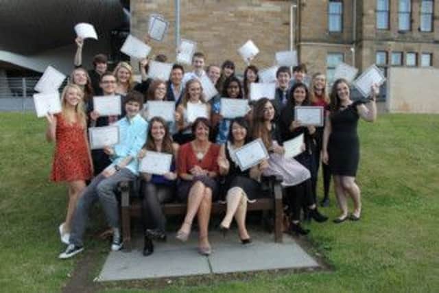 Leaps summer school students from West Lothian celebrate their success at a graduation ceremony. Picture: Contributed