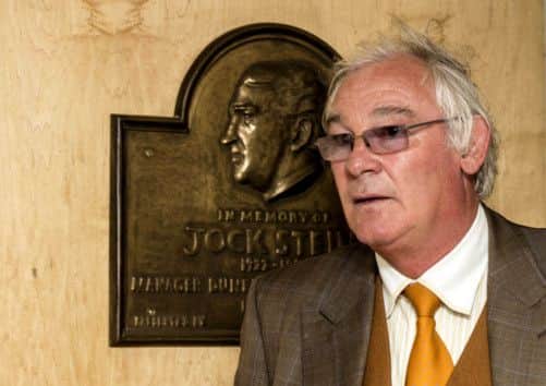 Dunfermline Athletic honorary director Jim Leishman emerges from a meeting with the clubs creditors at East End Park. Picture: SNS