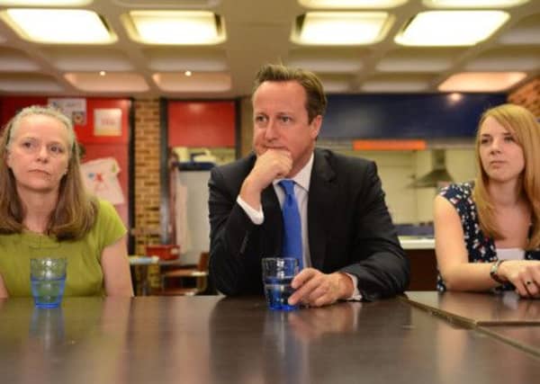 David Cameron meets parents and youth workers ahead of a speech about internet safety. Picture: PA