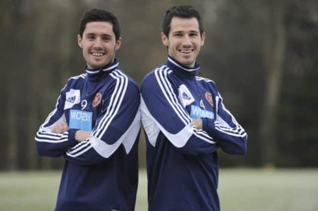Dylan McGowan, with brother Ryan in their time together at Hearts. Picture: Esme Allen