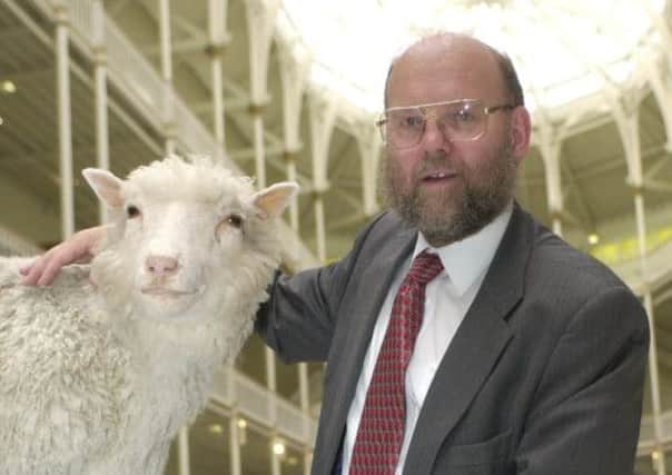Professor Ian Wilmut of Roslin Institute with Dolly the sheep. Picture: Rob McDougall