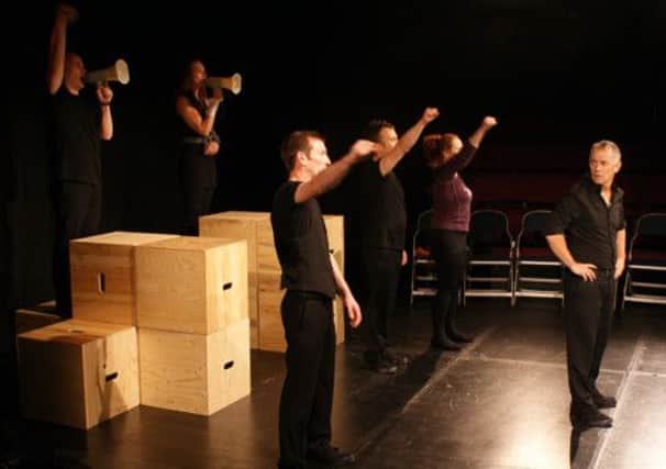 Rehearsals for 'Preen Back Yer Lugs'. Picture: Contributed