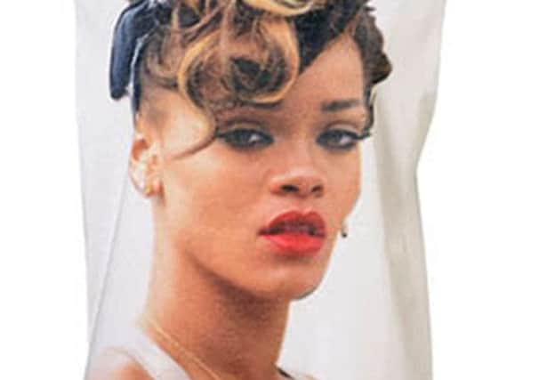 Rihanna has won a legal battle with Topshop over the t-shirt picture above. Picture: submitted