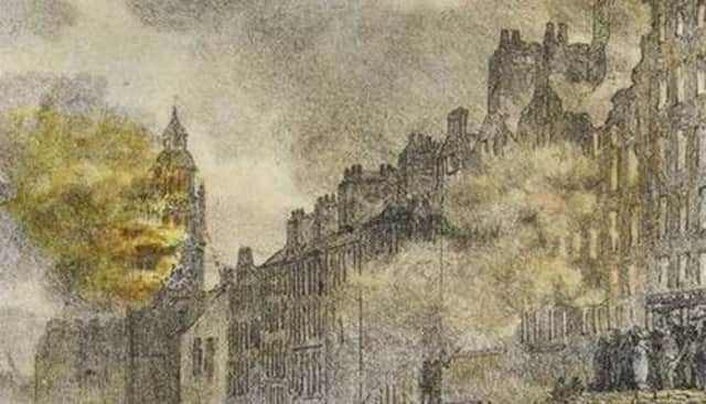 The Great Fire of Edinburgh, 1824. Picture: Contributed