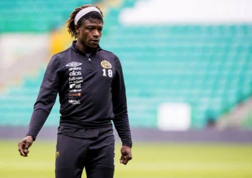 Injury scare: On-loan Elfsborg striker Mo Bangura. Picture: SNS