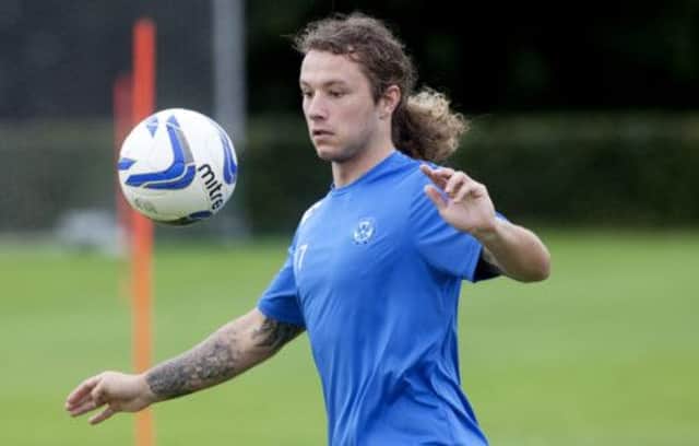 St Johnstone striker Stevie May struck his 50th goal as a professional on Sunday. Picture: SNS