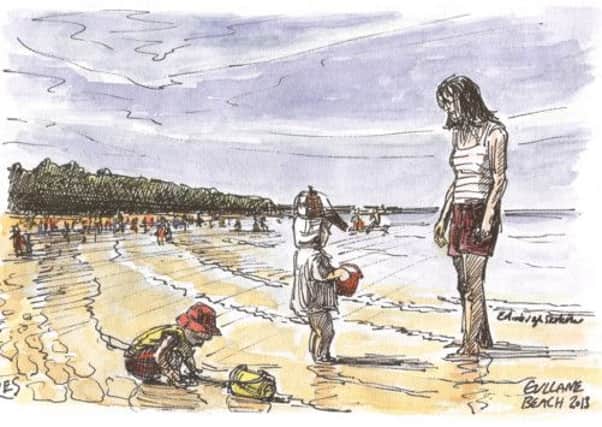 EdinburghSketch captures a family trip to the beach