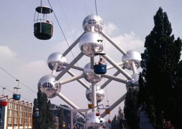 The specially constructed Atomium, designed by André Waterkeyn, 
dominates the site of Expo 1958 in Brussels. Picture: Gamma-Keystone/Getty