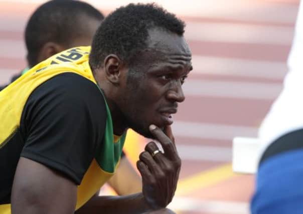 Usain Bolt shunned the media ahead of tomorrow's 100m heats at the World Championships. Picture: AP