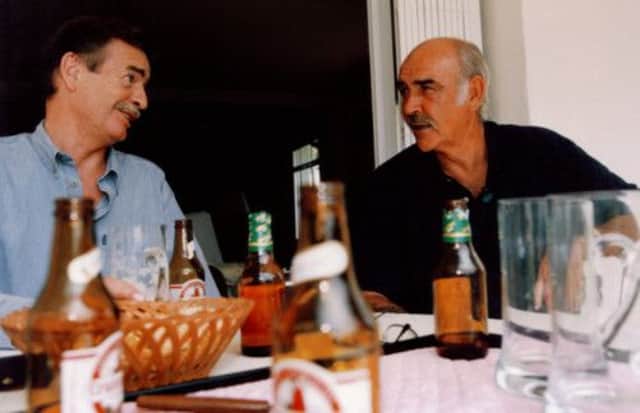 William McIlvanney and Sir Sean Connery chat over a few beers. Picture: Contributed