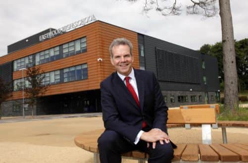 SFT chief executive Barry White outside Eastwood High School, which is twinned with Lasswade Community Campus. Picture: Iain McLean