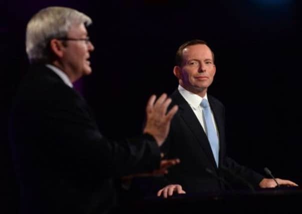 Australian Prime Minister Kevin Rudd, left, and opposition leader Tony Abbott. Picture: Getty