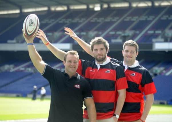 Edinburgh assistant coach welcomes Ben (centre) and Alex Toolis (right) to the capital. Picture: Julie Bull