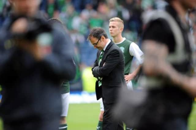 Pat Fenlon: Patience of the Easter Road faithful has run out. Picture: Jane Barlow
