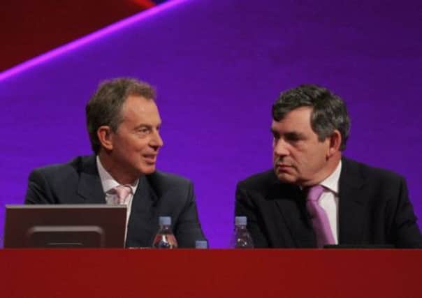 Former PMs Tony Blair and Gordon Brown. Picture: Getty