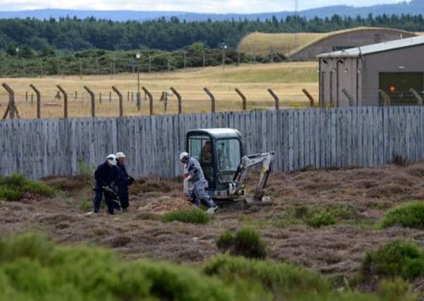 Radioactive testing takes place at the former RAF base in Kinloss, Moray. Picture: Hemedia