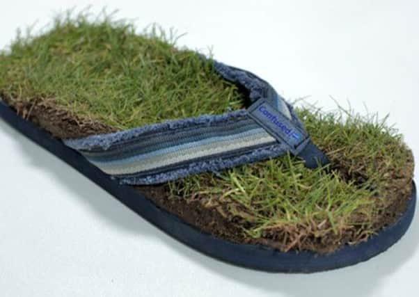 The 'Glasgow Green' flip flop, as created by Confused.com. Picture: Complimentary