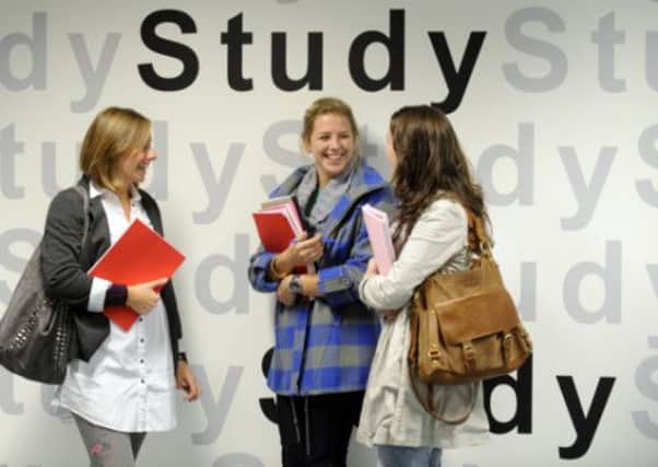 With a cap on the number of Scottish students, there are concerns that home-grown applicants are being turned away in favour of those who pay fees . Picture: Jane Barlow
