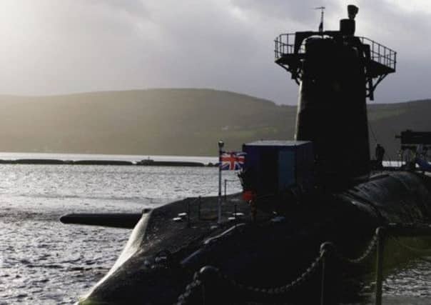 HMS Vanguard, pictured at Faslane. Picture: Getty