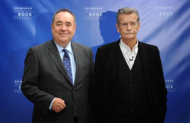 First Minister Alex Salmond and William McIlvanney at the Edinburgh International Book Festival. Picture: Jane Barlow