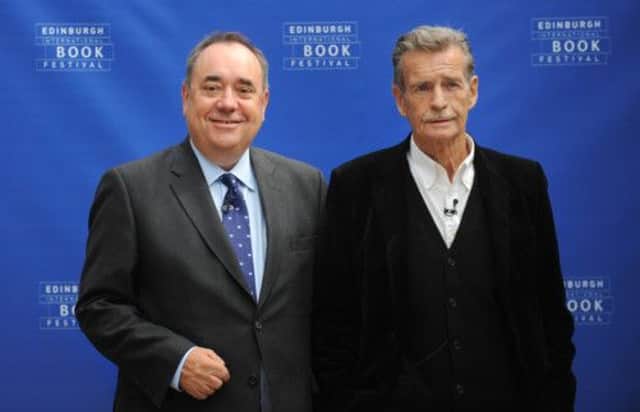 Alex Salmond with William McIlvanney at the festival. Picture: Jane Barlow